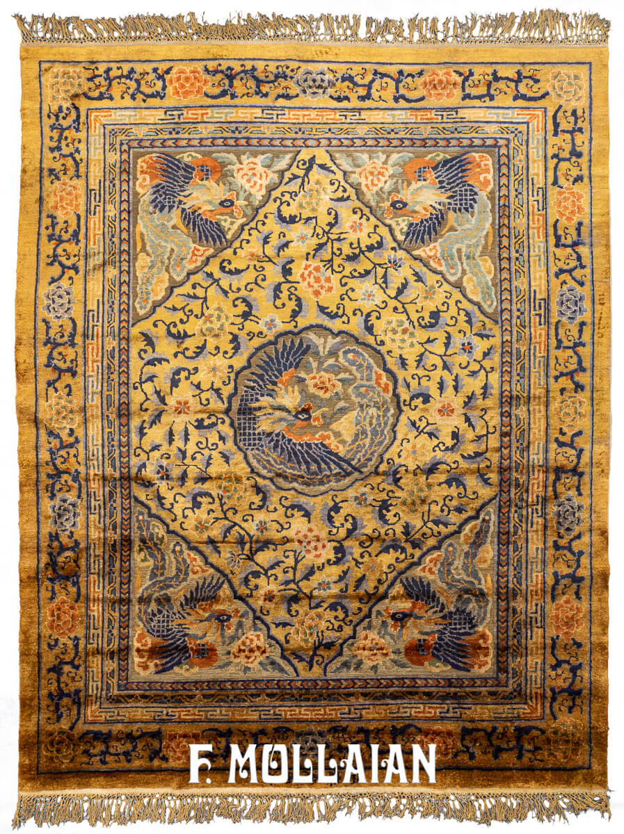 Tapis de Soie et Fil de Métal du Palais Impérial, Signé n°:10783232